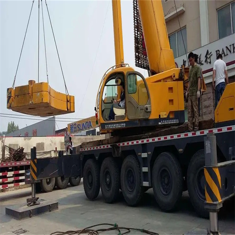 湖南当地吊车出租|机器吊装|75吨|工厂搬迁服务